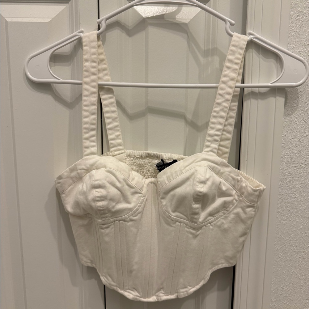 Forever 21 White Crop Top